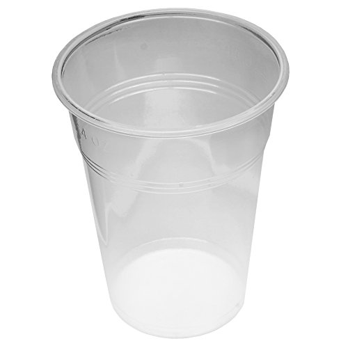 800 Stück Trinkbecher Becher 0,5 l transparent 500 ml mit Schaumrand Ausschankbecher Bierbecher Einwegbecher Partybecher