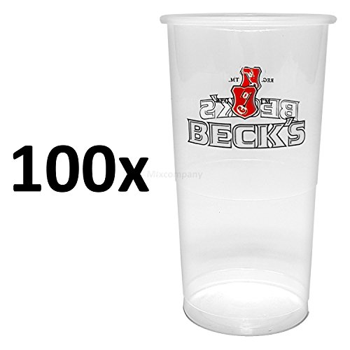 Becks Bierbecher Plastik Becher – 100er Set